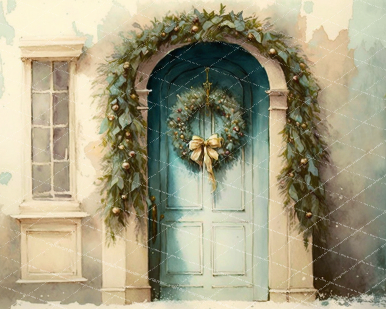 WATERCOLOR HOLIDAY DOOR - PKP