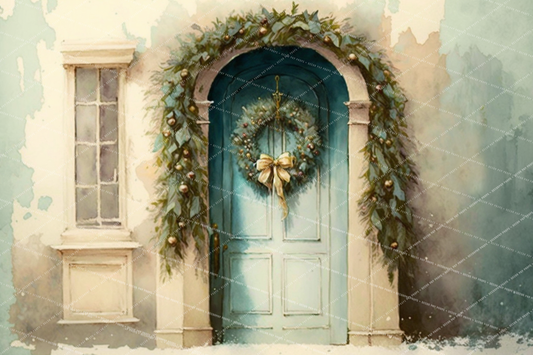 WATERCOLOR HOLIDAY DOOR - PKP