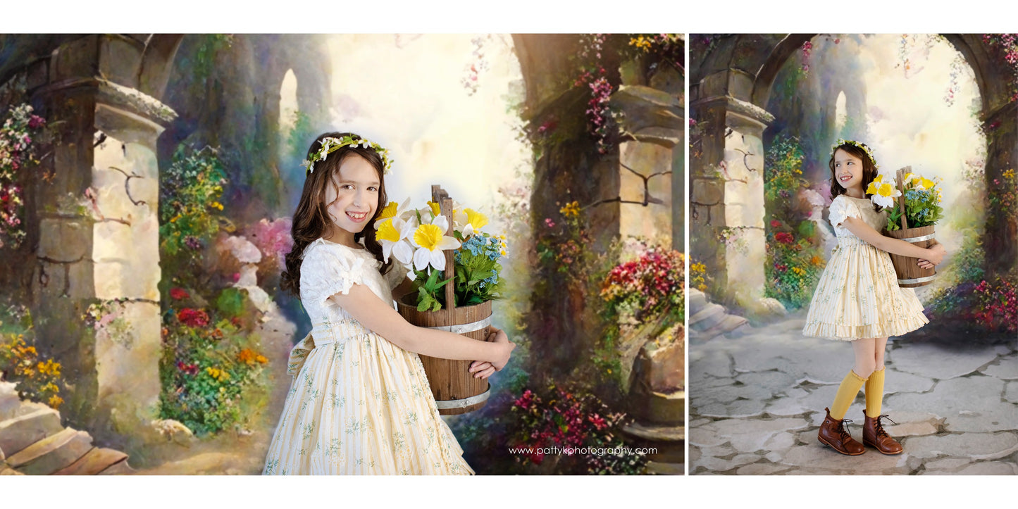 WATERCOLOR COLLECTION - Arch Garden Path