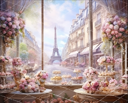 Paris Painted Window View - PKP