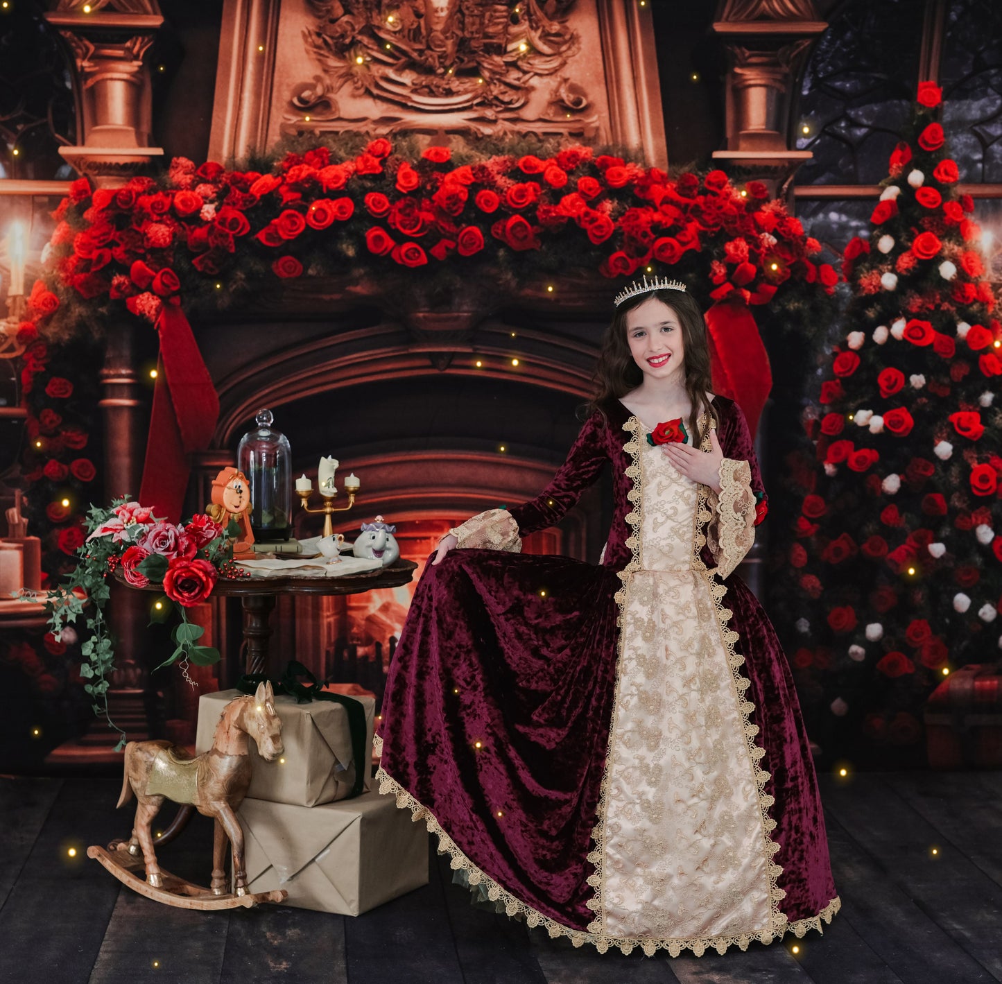 Rose Princess Christmas Mantel - PKP