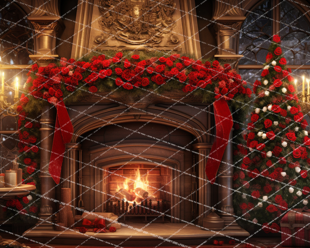Rose Princess Christmas Mantel - PKP