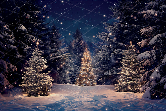 Snow Covered Tree Farm - VH