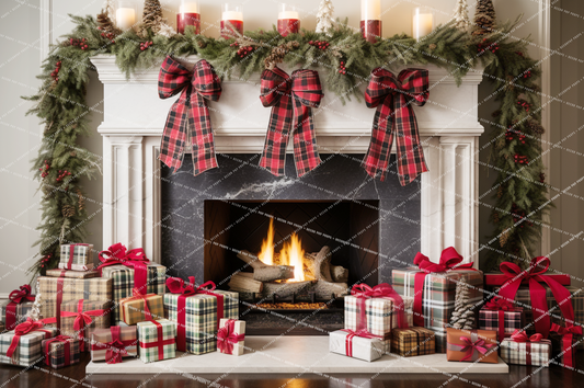 Plaid Farmhouse Mantel - PKP