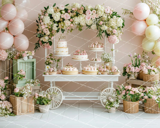 Cake Cart in Bloom