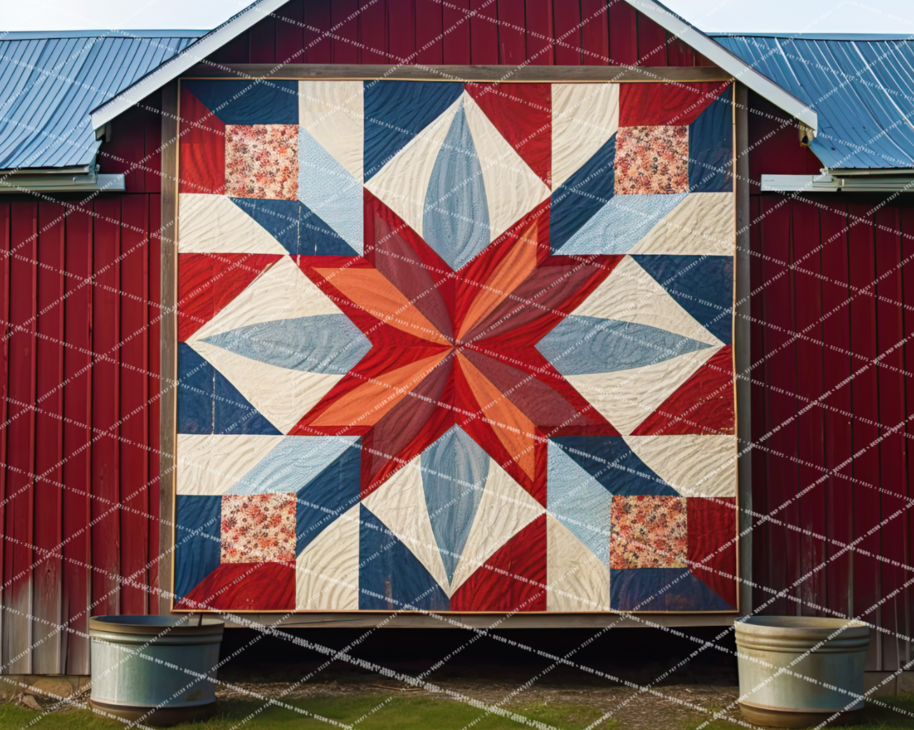 RED WHITE BLUE BARN QUILT - PKP
