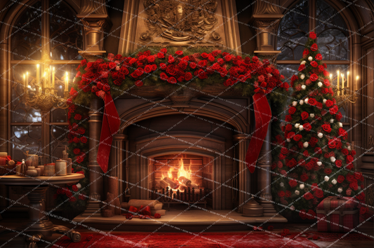 Rose Princess Christmas Mantel - PKP