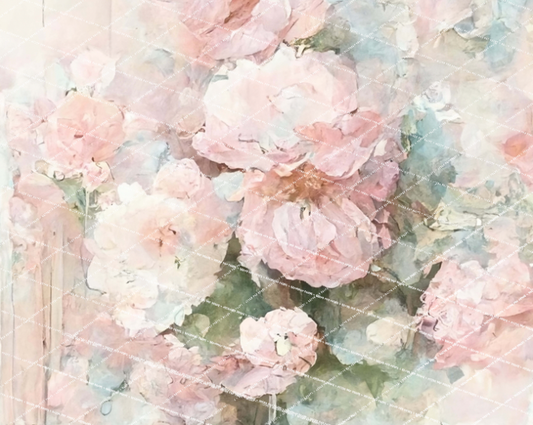 WATERCOLOR COLLECTION - Peony Door Floor Drop
