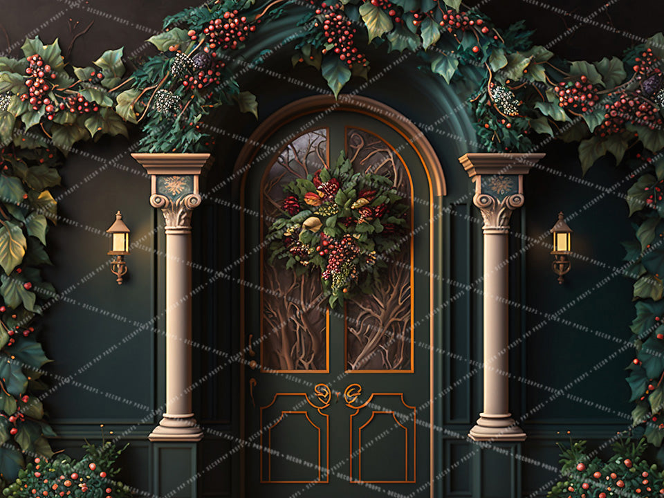 Festive Holly Door - AS