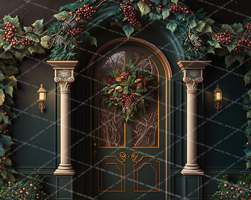 Festive Holly Door - AS