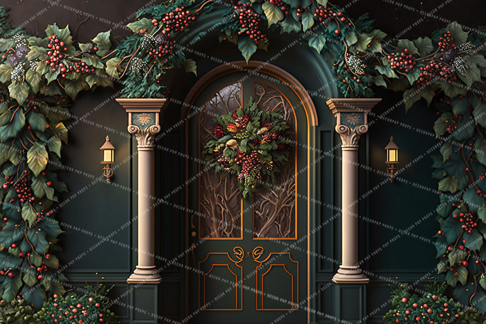 Festive Holly Door - AS