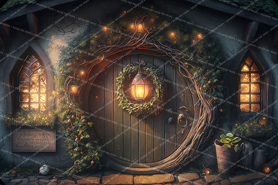 Hobbit Christmas Door - AS