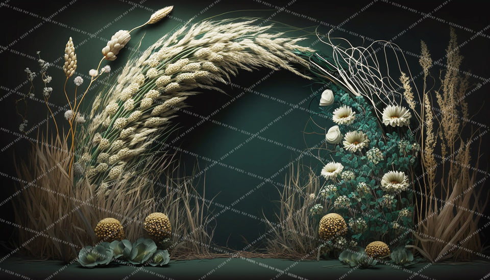 Moody Green Boho Arch