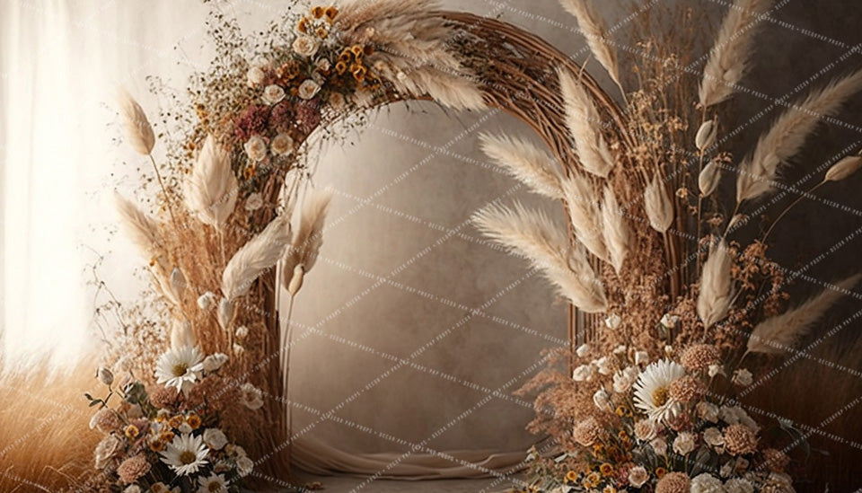 Wildflower and Wheat Arch