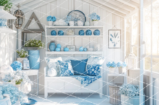 Blue & White She Shed - PKP