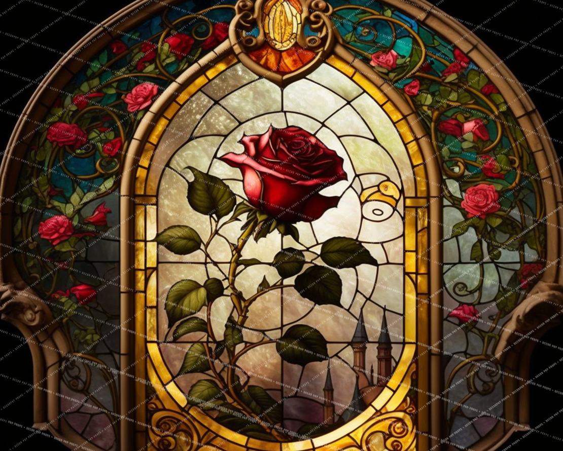 Pkp Roses ROSE STAINED GLASS - PKP – PKP PROPS & DECOR