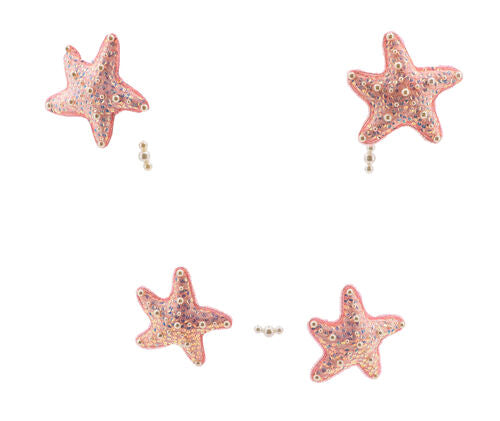 Coral Sequin Starfish Garland