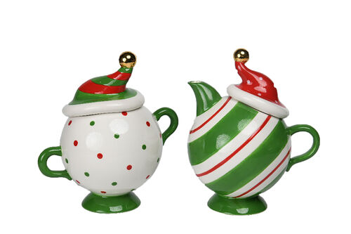 Peppermint Sugar/Creamer Set