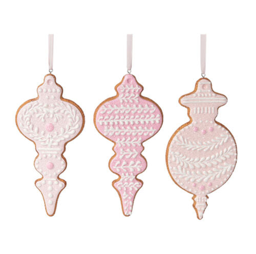 3 Pink Set Cookie Ornaments