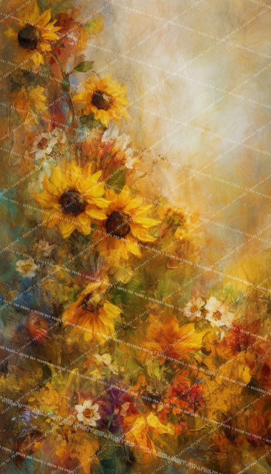 PAINTED FALL SUNFLOWERS - PKP