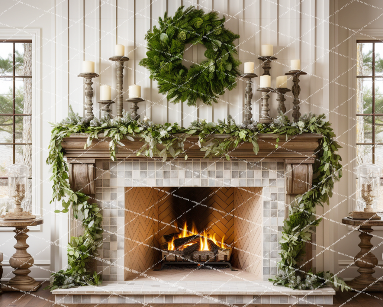 Modern Farmhouse Holiday Mantel - PKP