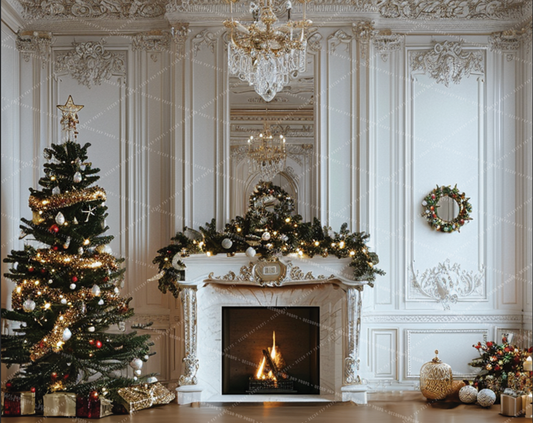 Elegant Christmas Fireplace - VH
