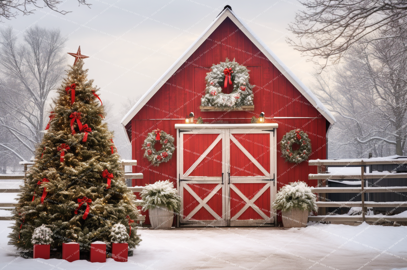 Red Christmas Barn - PKP