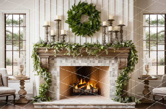 Modern Farmhouse Holiday Mantel - PKP