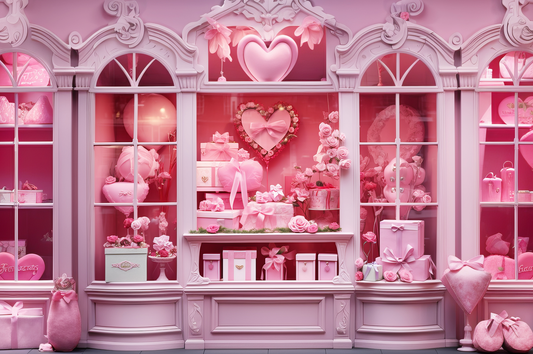 Hot Pink Valentines Shop Display - AS