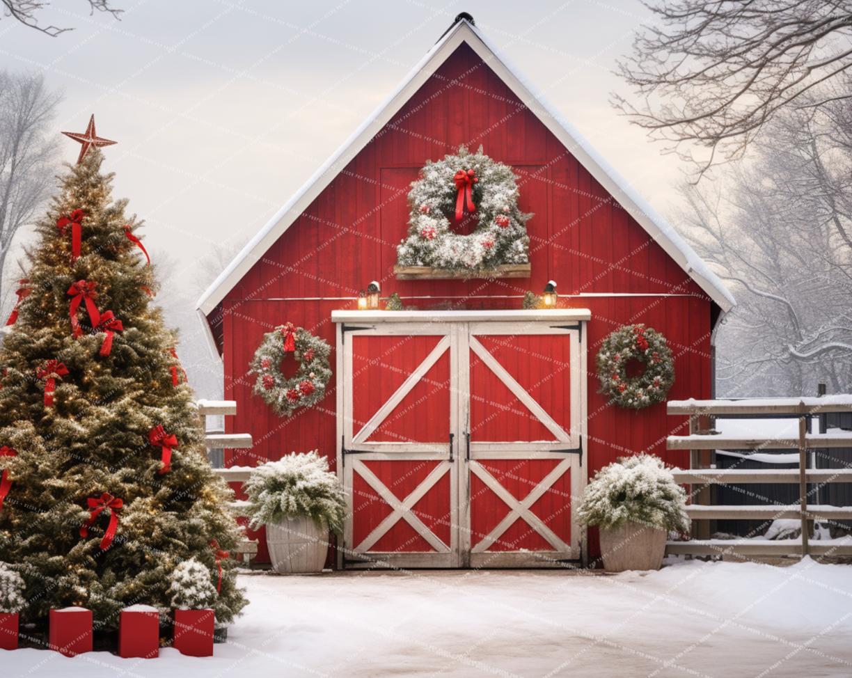 Red Christmas Barn - PKP