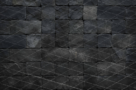 Square Gray Stone Floor Drop - MT