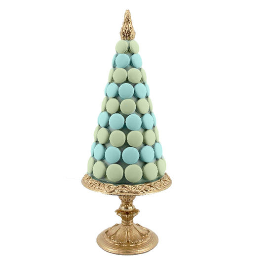 Spring Confections Blue and Green Macaron Tree
