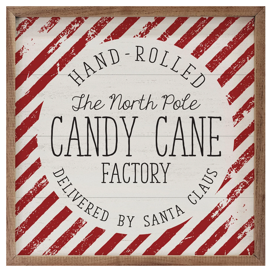 North Pole Candy Cane Factory Stripe