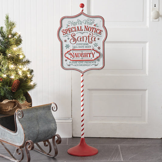 North Pole Naughty or Nice Sign