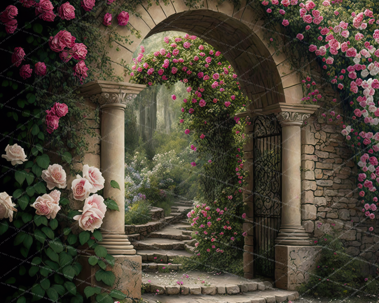 Pkp Roses PINK ROSE ARCH - PKP – PKP PROPS & DECOR