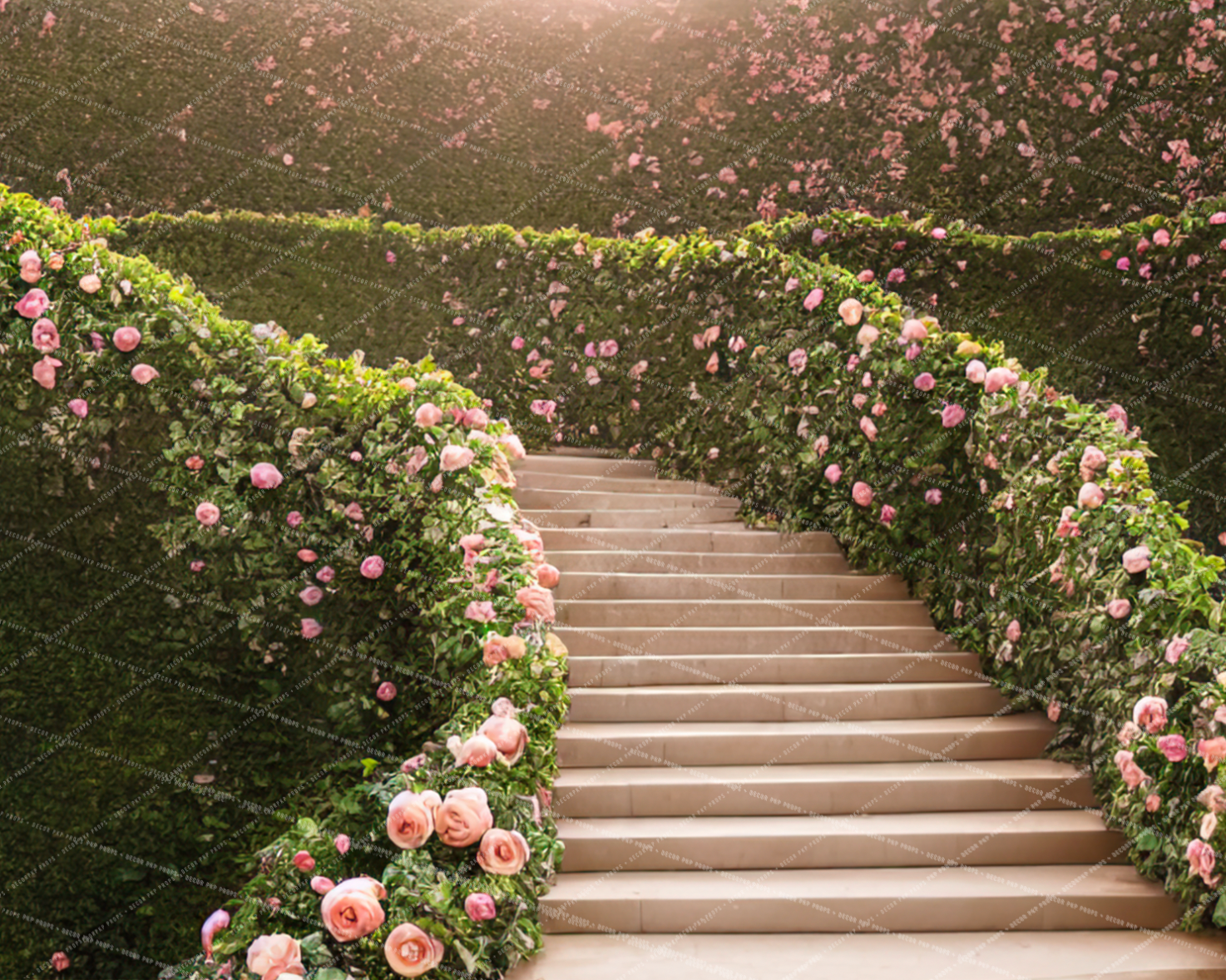 Pink Ramp Step PINK ROSE STAIRS - PKP – PKP PROPS & DECOR