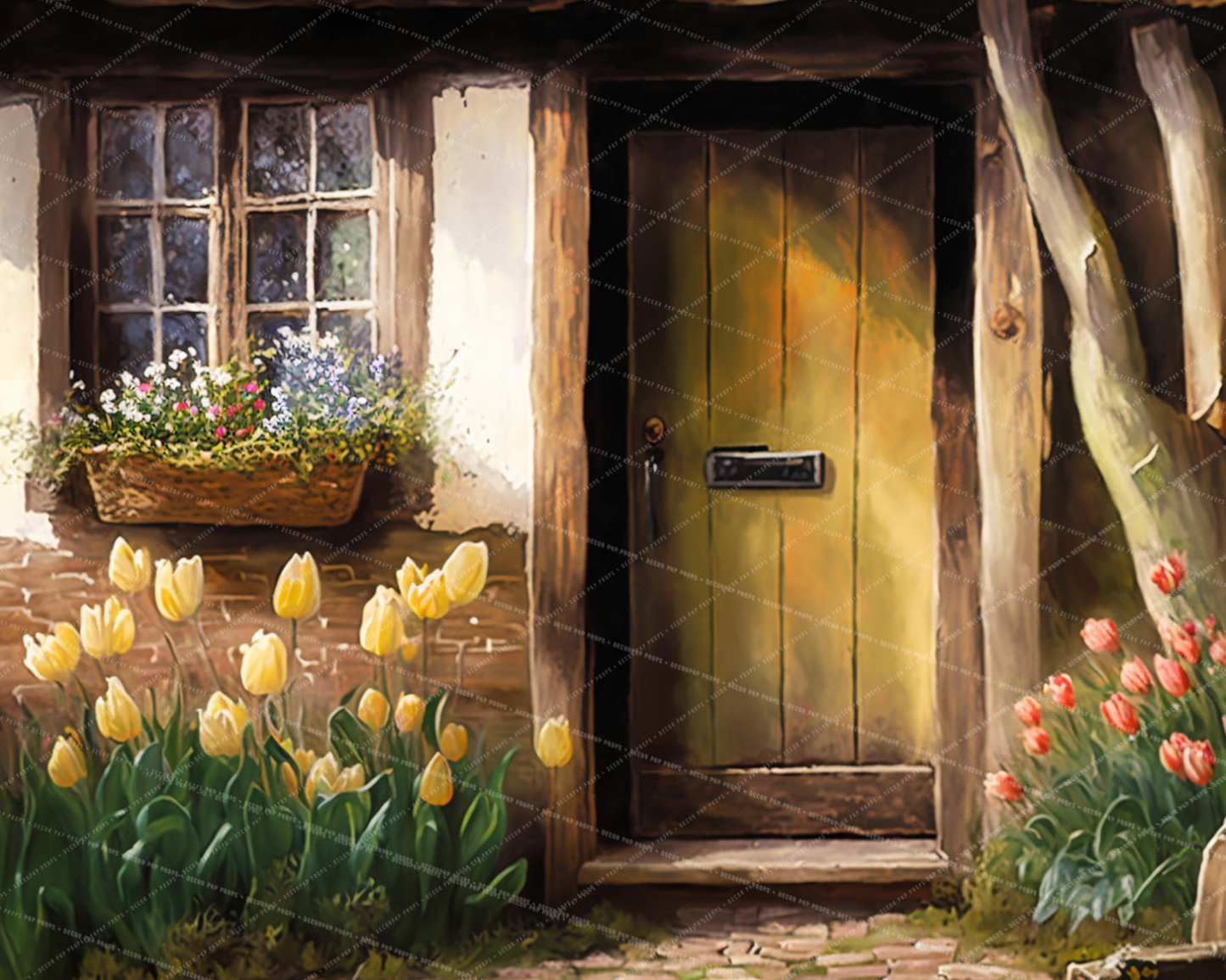 PAINTERLY RUSTIC SPRING DOOR