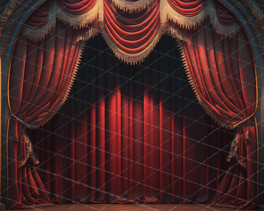 RED STAGE CURTAIN