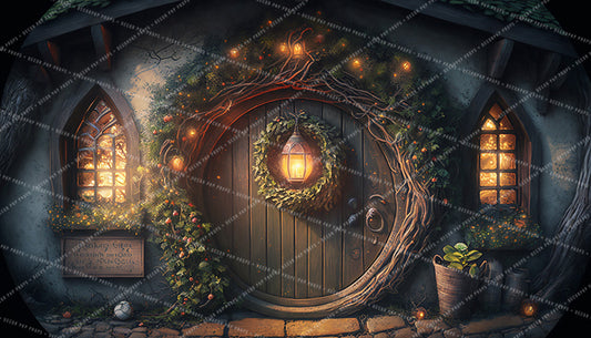 Hobbit Christmas Door - AS